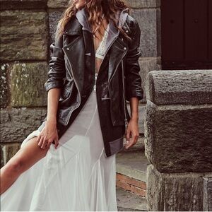 Free People Jealousy Leather Moto Jacket